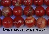 CRE303 15.5 inches 10mm round red jasper beads wholesale