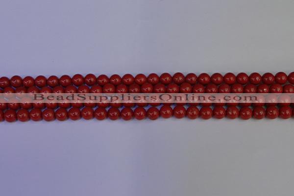 CRE321 15.5 inches 6mm round red jasper beads wholesale