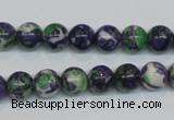 CRF03 15.5 inches 8mm round dyed rain flower stone beads wholesale