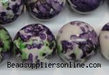 CRF09 15.5 inches 20mm round dyed rain flower stone beads wholesale