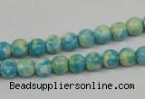 CRF101 15.5 inches 6mm round dyed rain flower stone beads wholesale