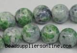 CRF154 15.5 inches 12mm round dyed rain flower stone beads wholesale