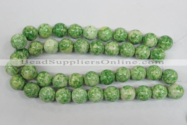 CRF187 15.5 inches 18mm round dyed rain flower stone beads wholesale