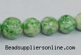 CRF192 15.5 inches 10mm - 20mm round dyed rain flower stone beads