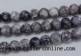 CRF280 15.5 inches 4mm round dyed rain flower stone beads