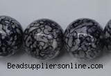 CRF287 15.5 inches 18mm round dyed rain flower stone beads