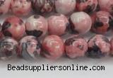 CRF303 15.5 inches 10mm round dyed rain flower stone beads wholesale