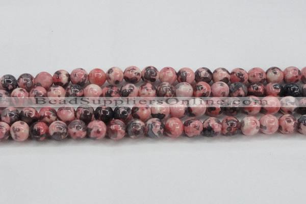 CRF305 15.5 inches 14mm round dyed rain flower stone beads wholesale