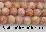 CRF315 15.5 inches 6mm round dyed rain flower stone beads wholesale