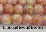 CRF318 15.5 inches 12mm round dyed rain flower stone beads wholesale