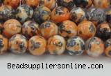 CRF322 15.5 inches 6mm round dyed rain flower stone beads wholesale