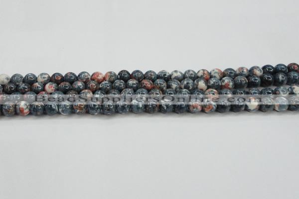 CRF330 15.5 inches 8mm round dyed rain flower stone beads wholesale