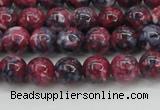 CRF343 15.5 inches 6mm round dyed rain flower stone beads wholesale