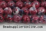 CRF344 15.5 inches 8mm round dyed rain flower stone beads wholesale