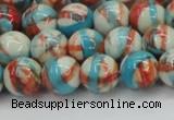 CRF401 15.5 inches 10mm round dyed rain flower stone beads wholesale