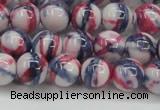 CRF407 15.5 inches 10mm round dyed rain flower stone beads wholesale