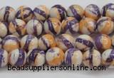 CRF410 15.5 inches 4mm round dyed rain flower stone beads wholesale