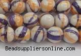 CRF412 15.5 inches 8mm round dyed rain flower stone beads wholesale