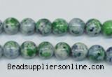 CRF44 15.5 inches 8mm round dyed rain flower stone beads wholesale