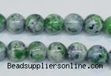 CRF45 15.5 inches 10mm round dyed rain flower stone beads wholesale