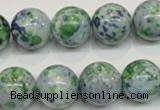 CRF48 15.5 inches 16mm round dyed rain flower stone beads wholesale