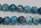 CRF58 15.5 inches 10mm round dyed rain flower stone beads wholesale