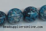 CRF62 15.5 inches 18mm round dyed rain flower stone beads wholesale