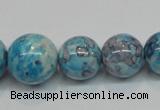 CRF65 15.5 inches multi sizes round dyed rain flower stone beads