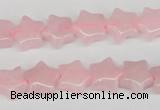 CRG11 15.5 inches 12*12mm star rose quartz gemstone beads wholesale