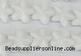 CRG20 15.5 inches 16*16mm star white agate gemstone beads wholesale