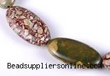 CRH03 different sizes natural rhyolite oval beads Wholesale