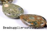 CRH04 flat teardrop natural rhyolite different sizes beads