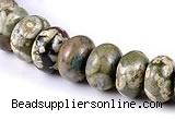 CRH10 different sizes roundel natural rhyolite beads Wholesale