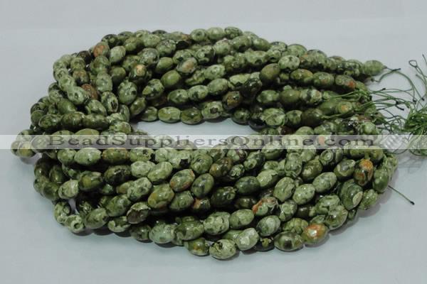 CRH104 15.5 inches 8*12mm rice rhyolite beads wholesale