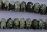 CRH119 15.5 inches 7*14mm faceted rondelle rhyolite gemstone beads