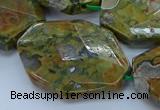 CRH153 15.5 inches 28*40mm - 30*45mm faceted freeform rhyolite beads