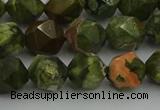 CRH163 15.5 inches 10mm faceted nuggets rhyolite gemstone beads