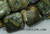 CRH19 15.5 inches 20*20mm square rhyolite beads wholesale