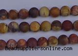 CRH510 15.5 inches 4mm round matte rhyolite gemstone beads