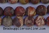 CRH512 15.5 inches 8mm round matte rhyolite gemstone beads