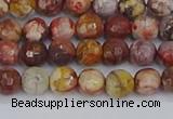 CRH519 15.5 inches 6mm faceted round rhyolite gemstone beads