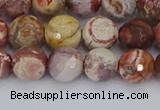 CRH520 15.5 inches 8mm faceted round rhyolite gemstone beads