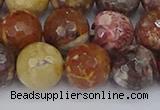 CRH522 15.5 inches 12mm faceted round rhyolite gemstone beads