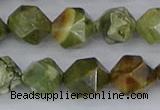 CRH544 15.5 inches 12mm faceted nuggets rhyolite beads wholesale