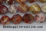 CRH548 15.5 inches 8mm faceted nuggets rhyolite gemstone beads