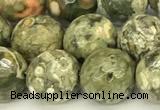 CRH581 15 inches 8mm faceted round rhyolite beads wholesale