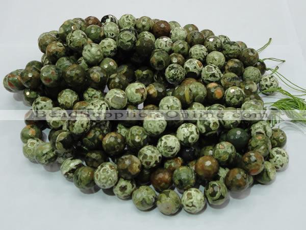 CRH60 15.5 inches 18mm faceted round rhyolite beads wholesale