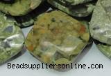 CRH77 15.5 inches 30*30mm faceted rhombic rhyolite beads wholesale