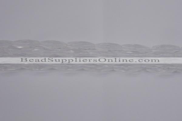 CRI01 15.5 inches 10*30mm faceted rice white crystal beads wholesale