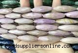 CRI145 15.5 inches 10*30mm faceted rice phosphosiderite beads